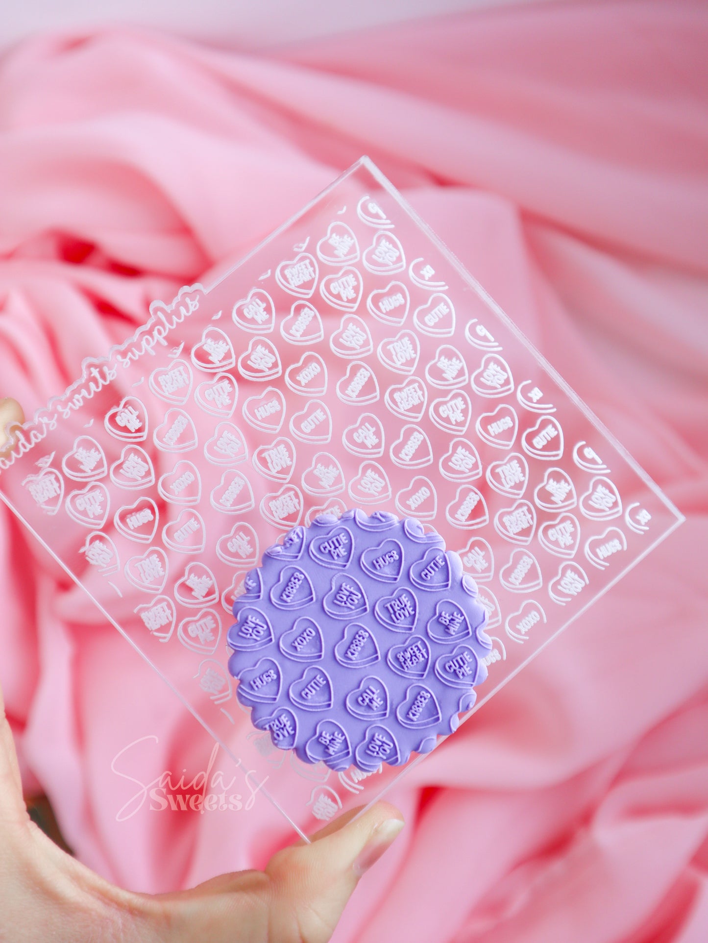 Conversation Hearts Pattern Design #2| Debosser | (Embosser & Cutter)