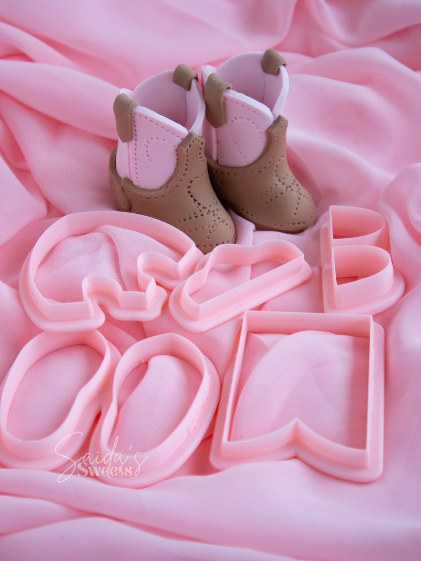 Cowboy boot fondant cutters