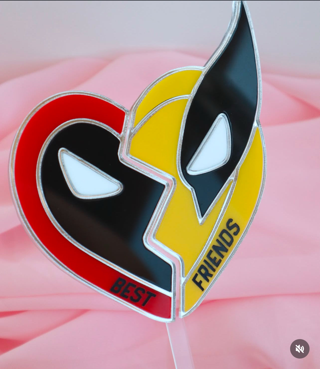 D&W sign acrylic cake Topper