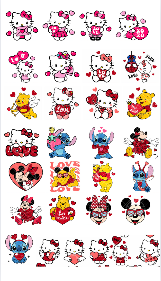 Valentines Character Edible Images