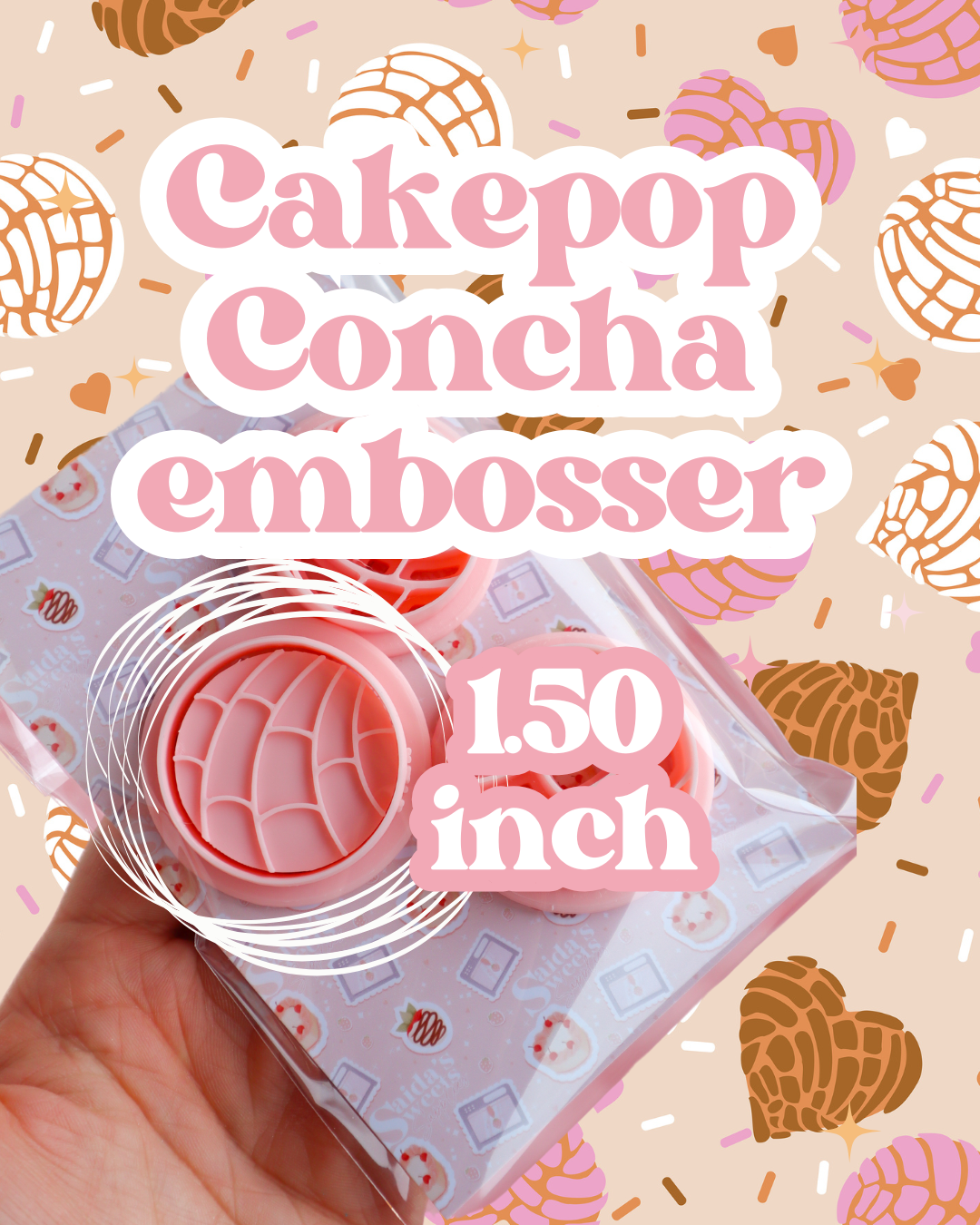 Cake pop Concha embosser and cutter