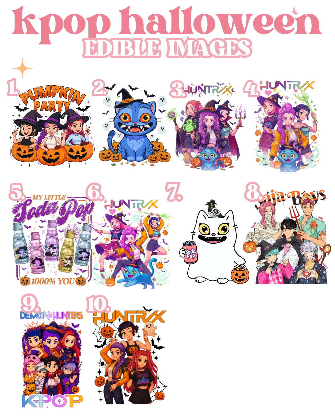 kpop Halloween Edible Images
