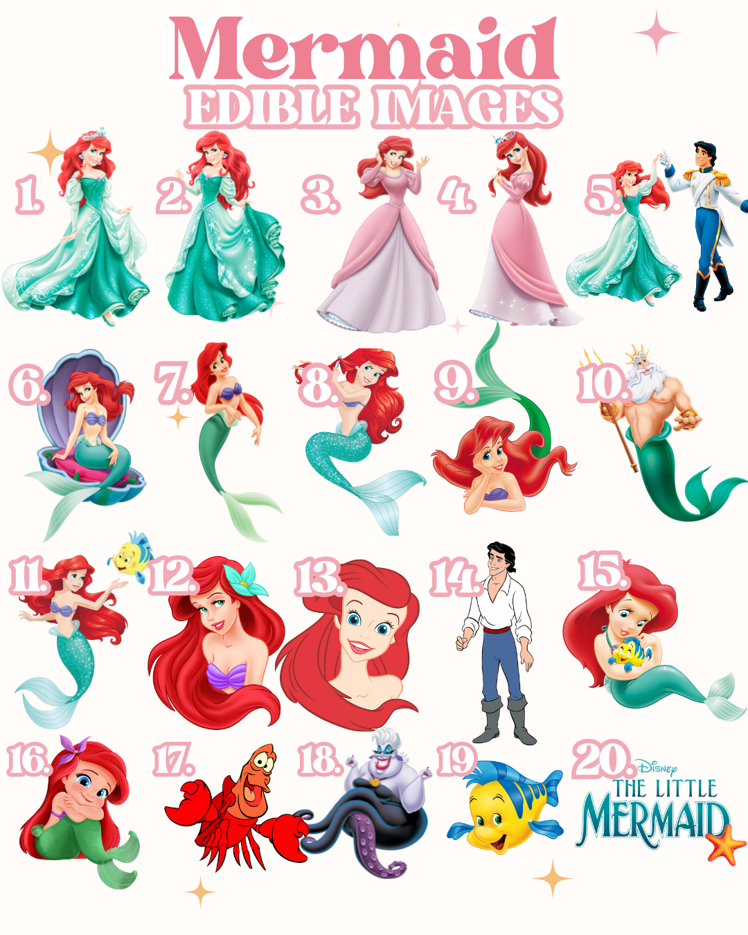 Mermaid Edible Images