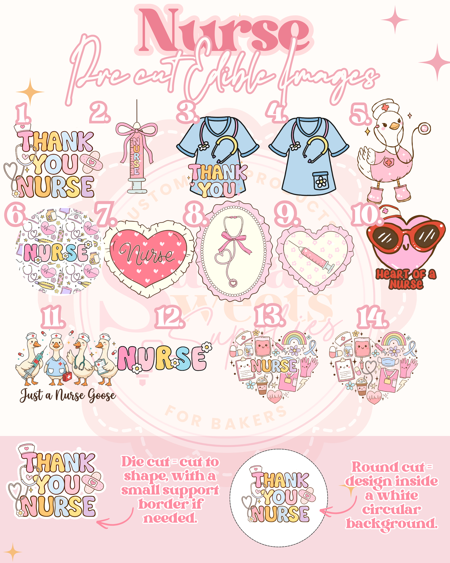 Nurse Pre Cut Edible Images