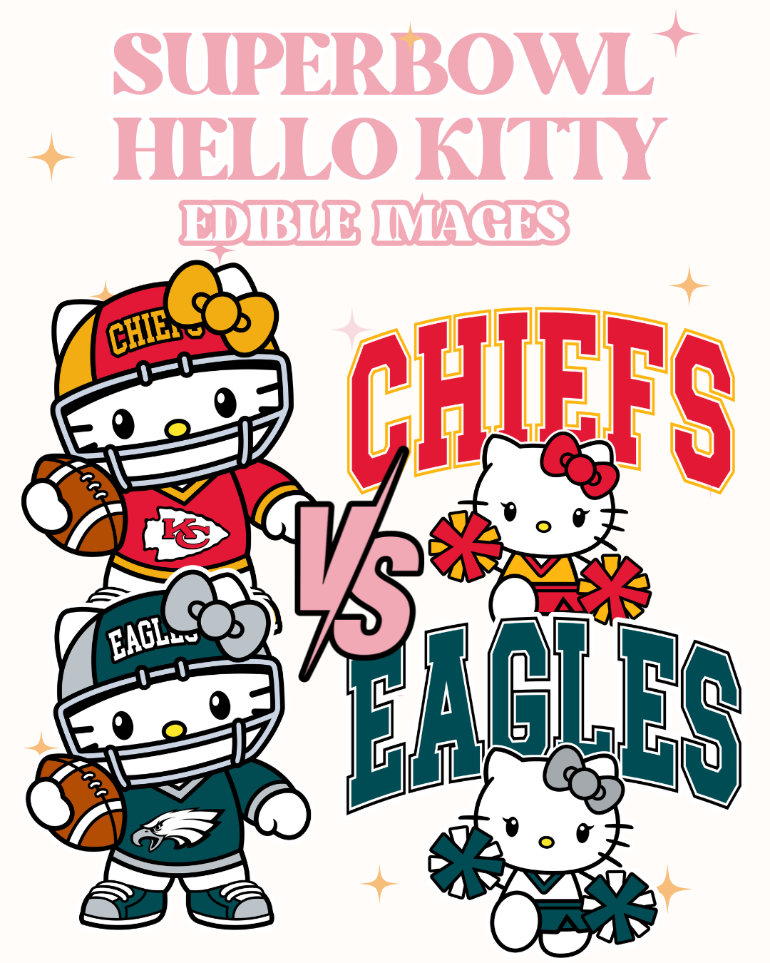 SUPERBOWL 2025 H. KITTY Edible Images