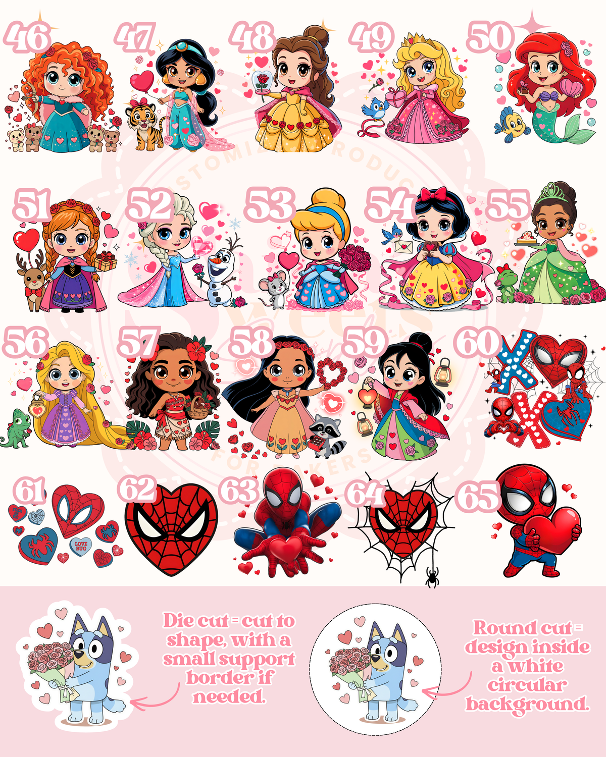 Valentines Day Die Cut Edible Images