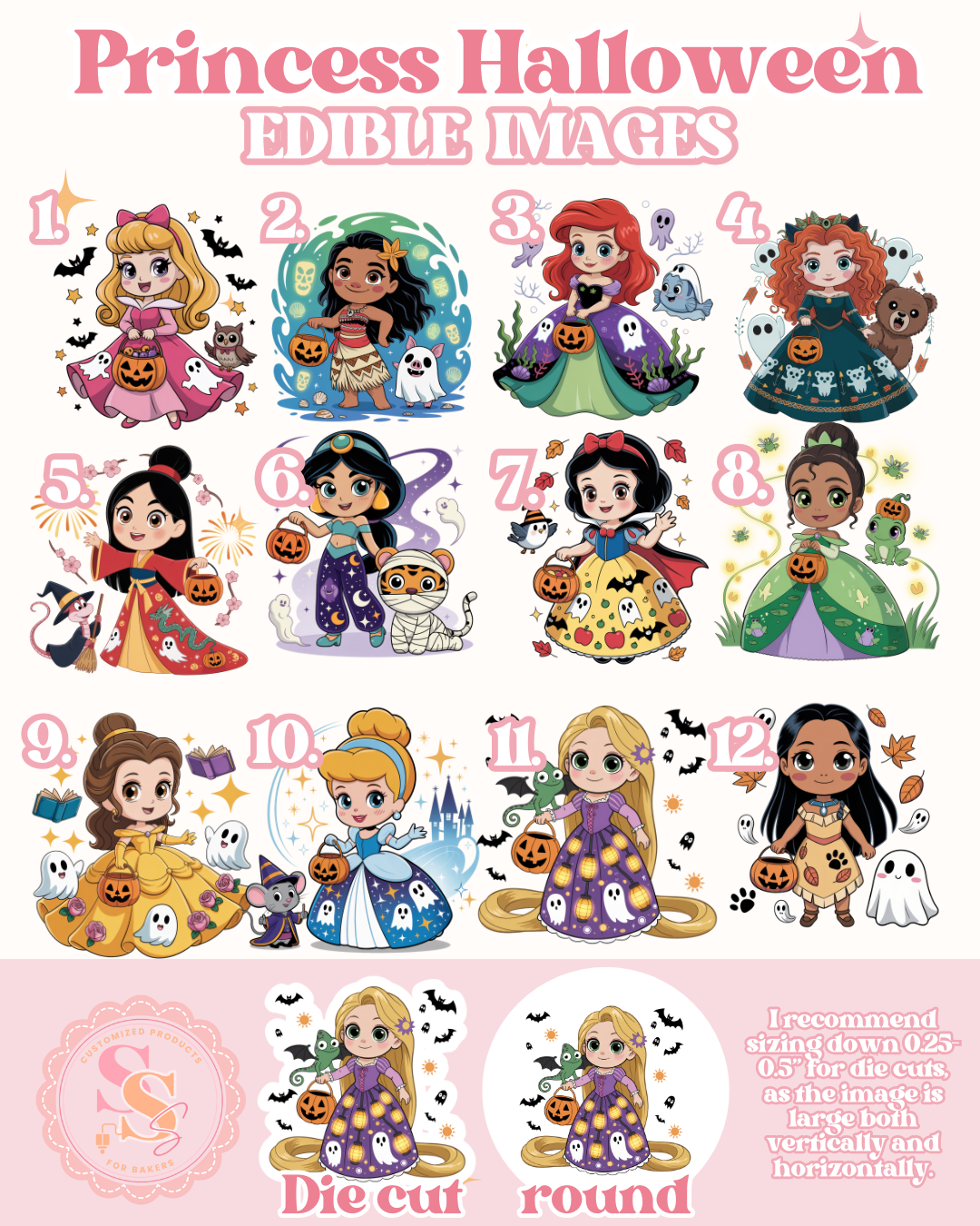 princess Halloween Edible Images