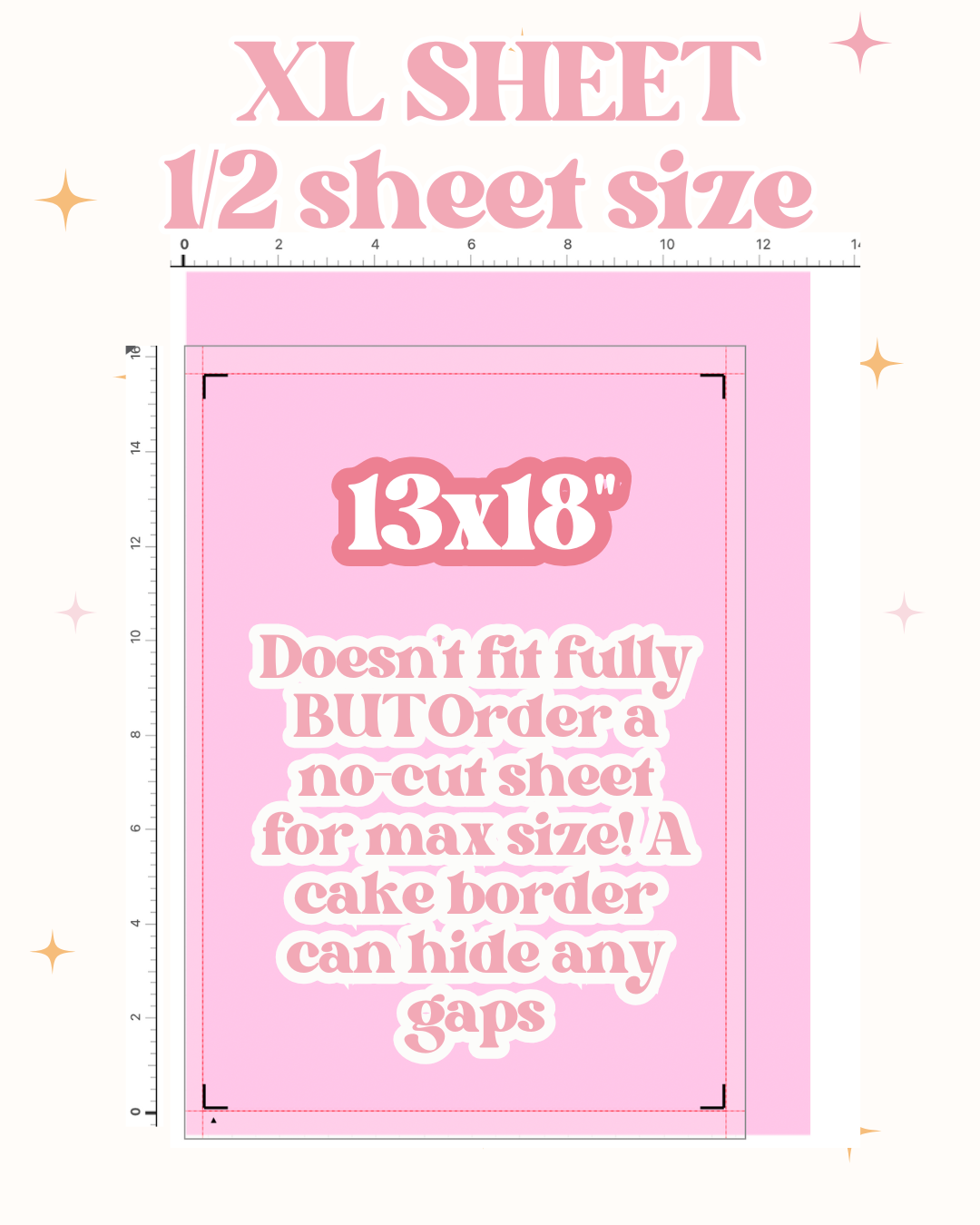 (NO LONGER AVAILABLE) Custom XL SHEET Edible Images