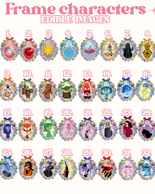 Frame Characters Edible Images
