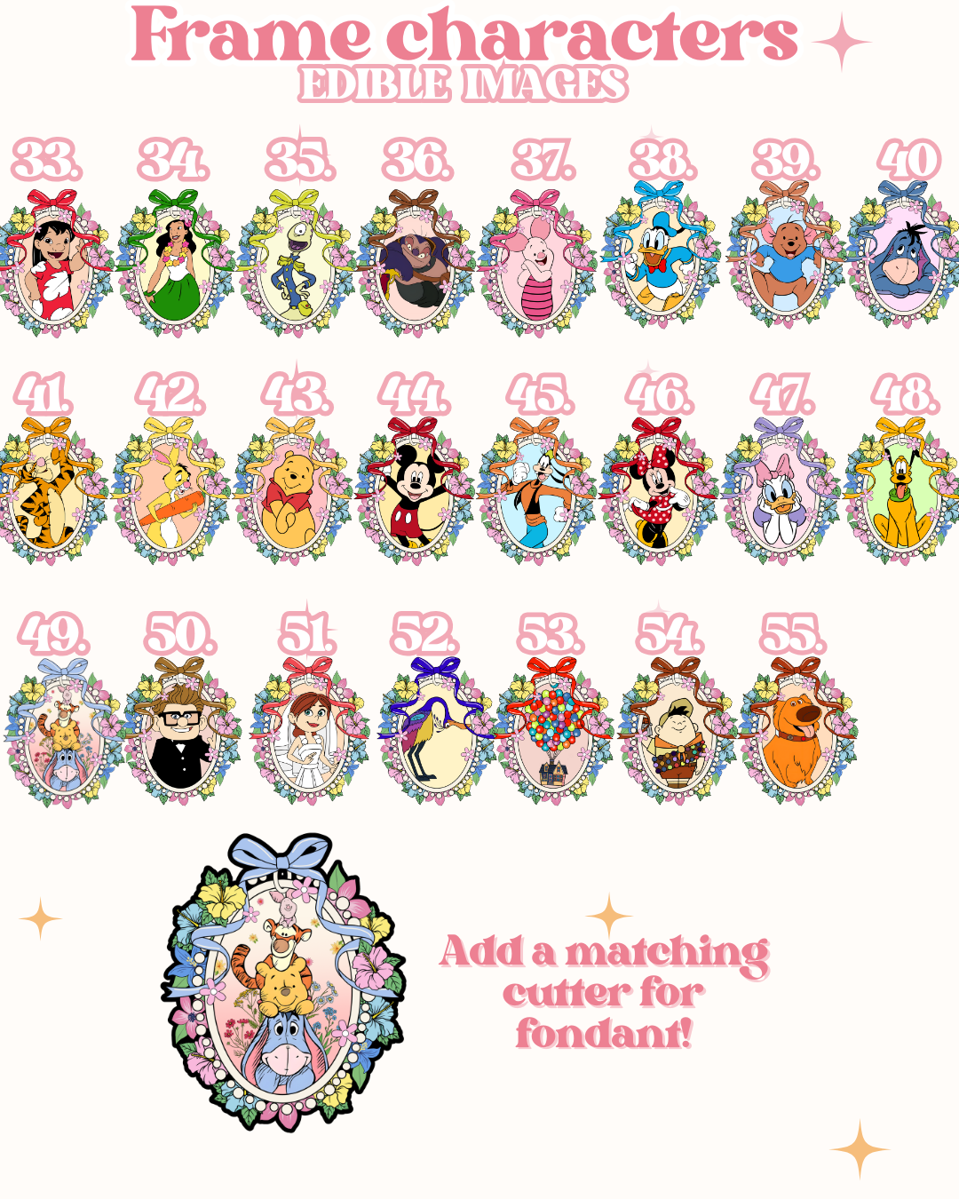Frame Characters Edible Images