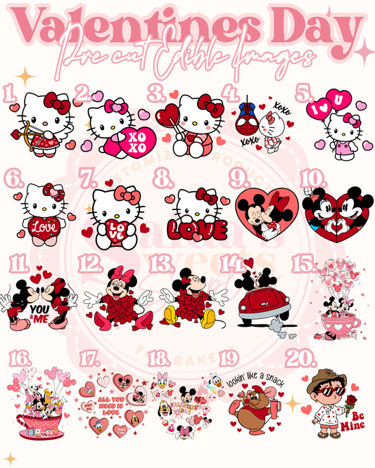 Valentines Day Die Cut Edible Images