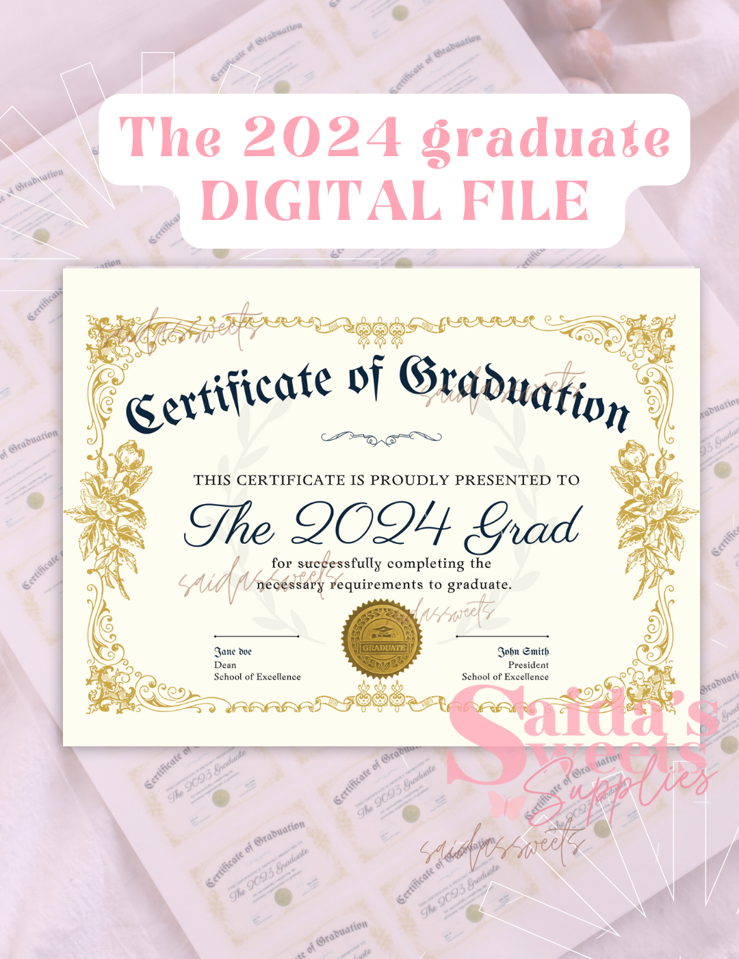 Diploma Edible Images DIGITAL FILES