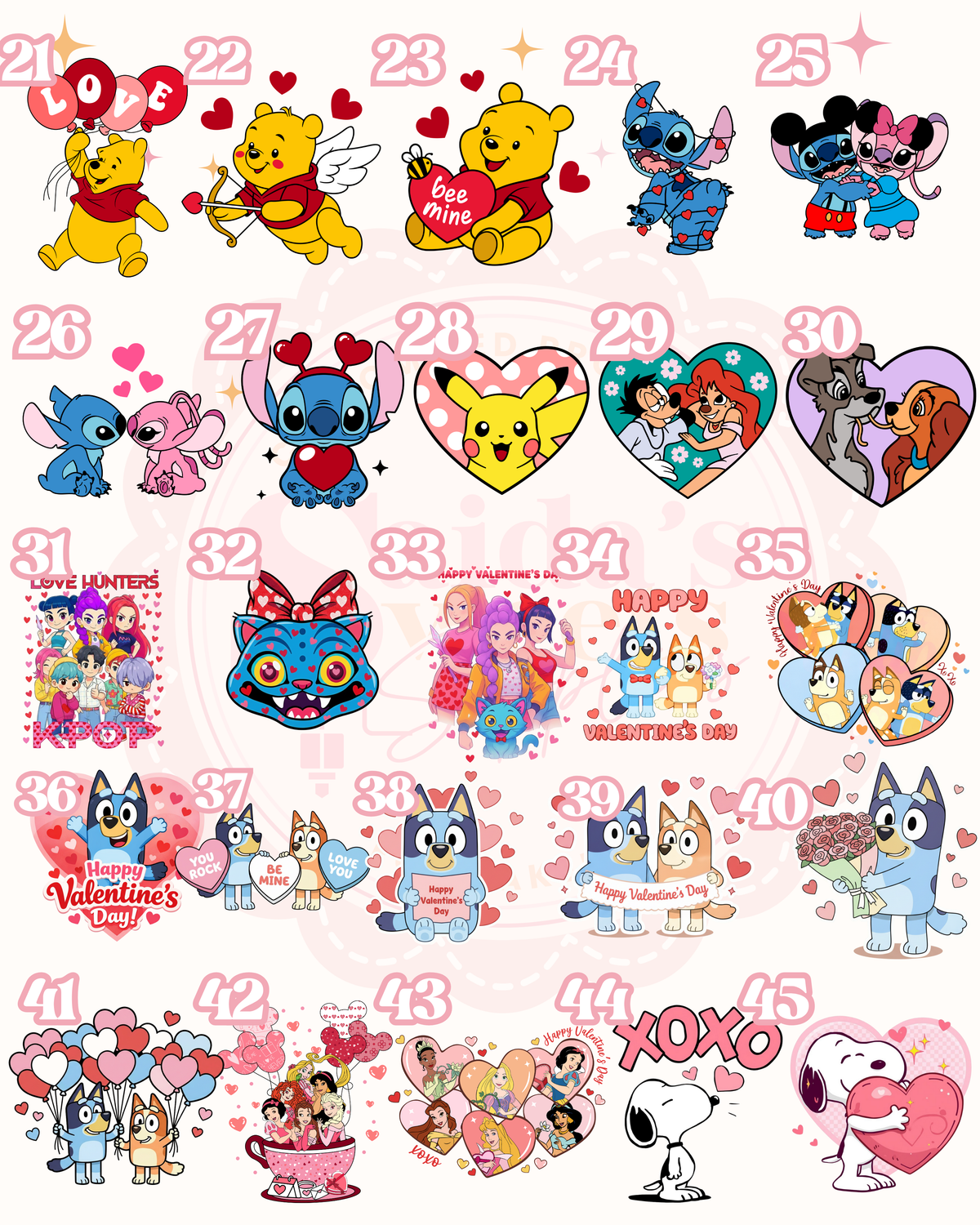 Valentines Day Die Cut Edible Images