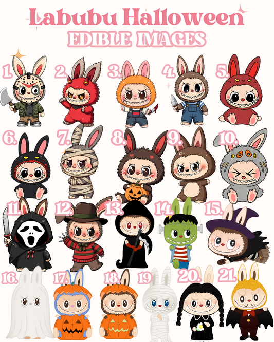 Labubu Halloween Edible Images