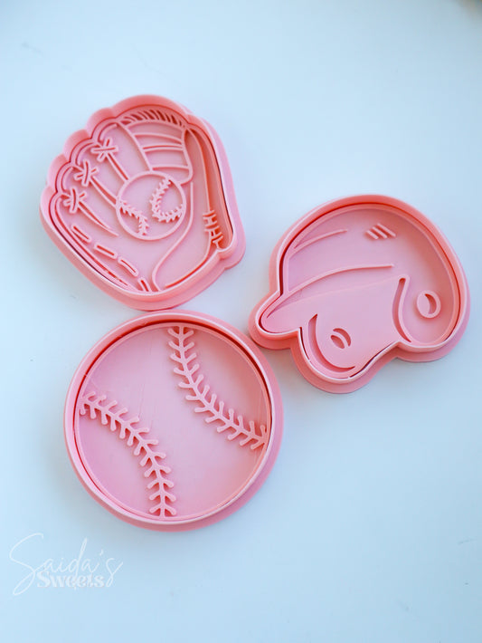 Baseball Cookie Cutter and Embossers