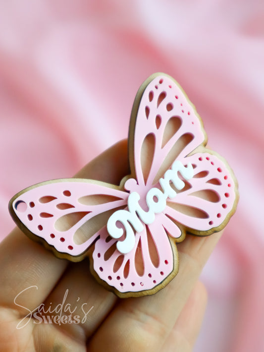 Butterfly Mother's Day Key Chain Acrylic Cupcake Charm