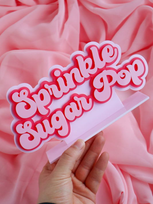 Standing Watermark Acrylic Sign