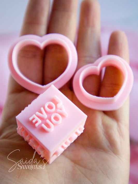 Conversation Heart Dice and Cutters Embosser & Cutters