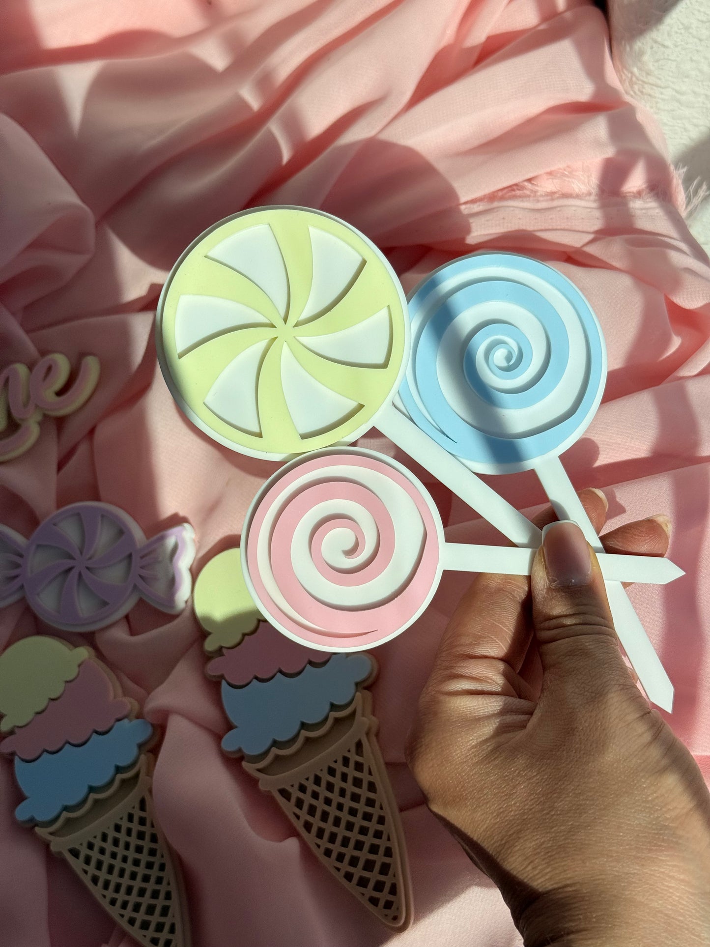 Ice Cream and Candy Acrylic Toppers/ charms