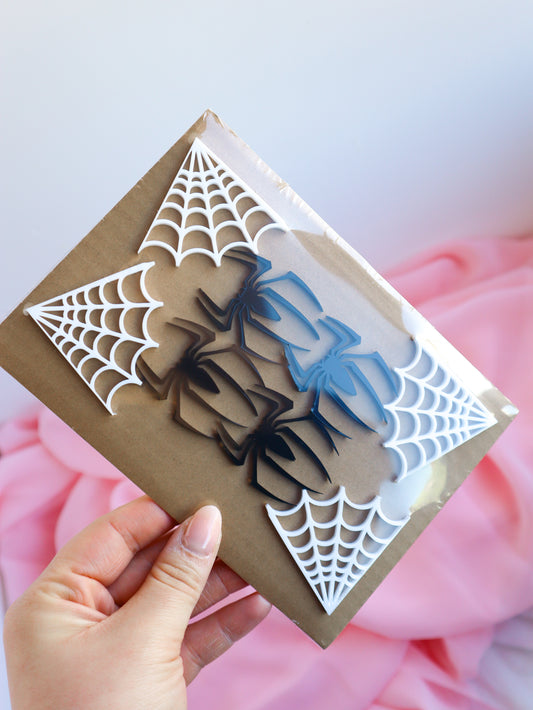 Spider and web Acrylic Charms