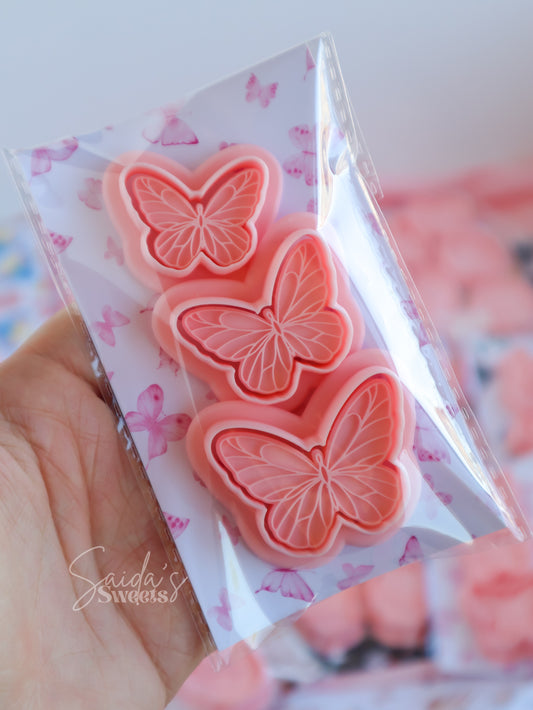 Delicate wide Butterflies Embosser & Cutters