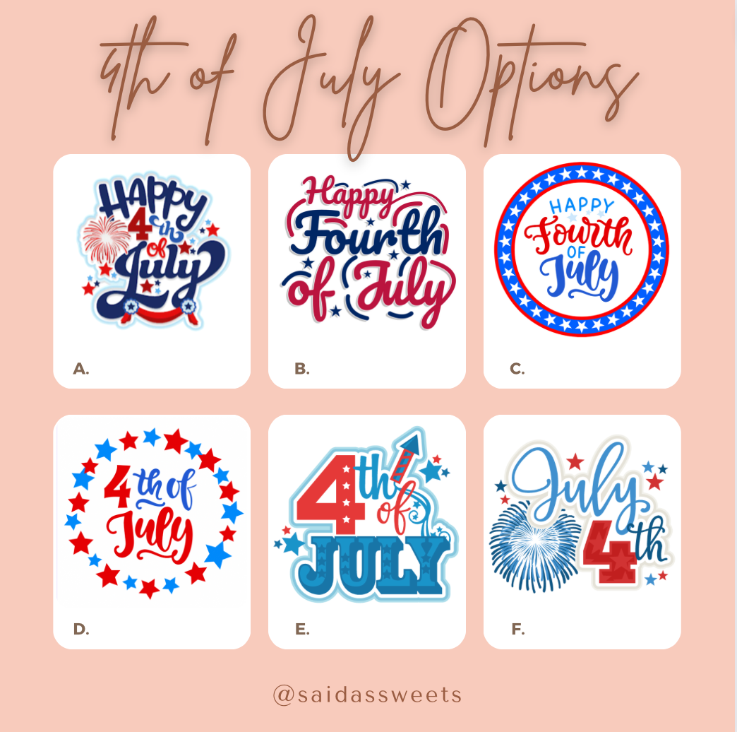 Fourth of July Edible images