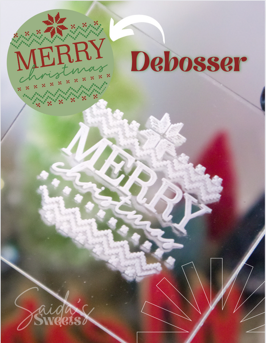 Merry Christmas Sweater Embosser & Cutter (Debosser & Christmas)