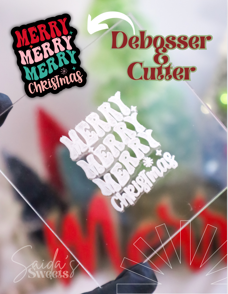 Groovy Merry Christmas Embosser & Cutter (Debosser & Christmas)