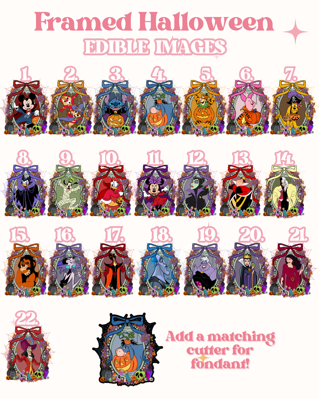 Framed Halloween Edible Images