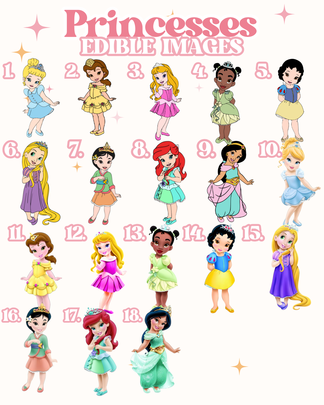 Baby Princesses Edible Images