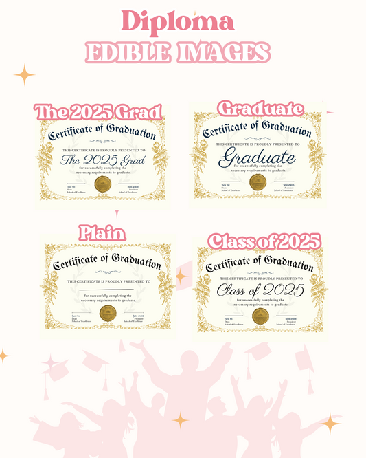 Diploma Edible Images (colored)