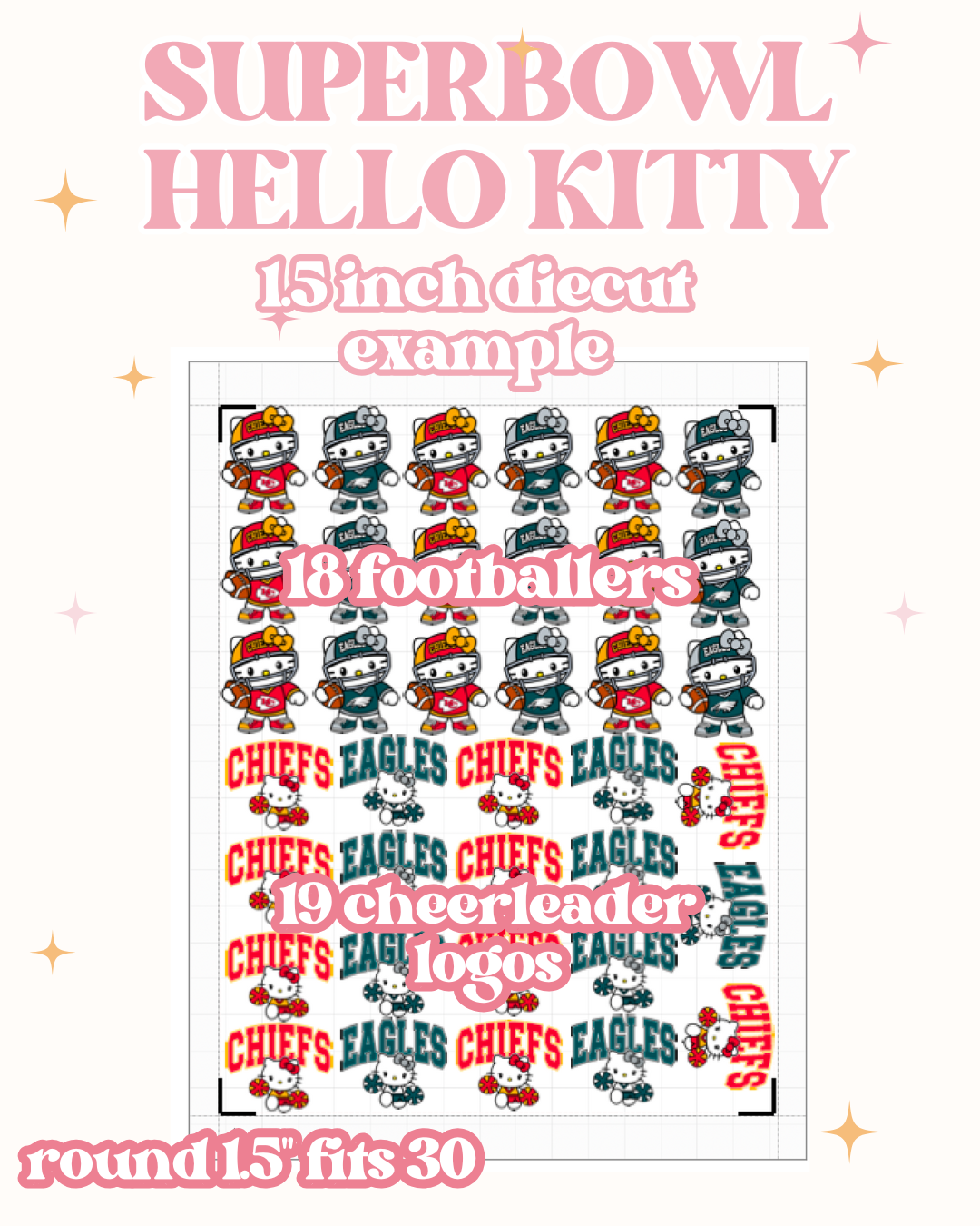 SUPERBOWL 2025 H. KITTY  Edible Images