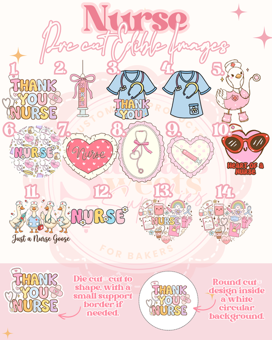 Nurse Pre Cut Edible Images