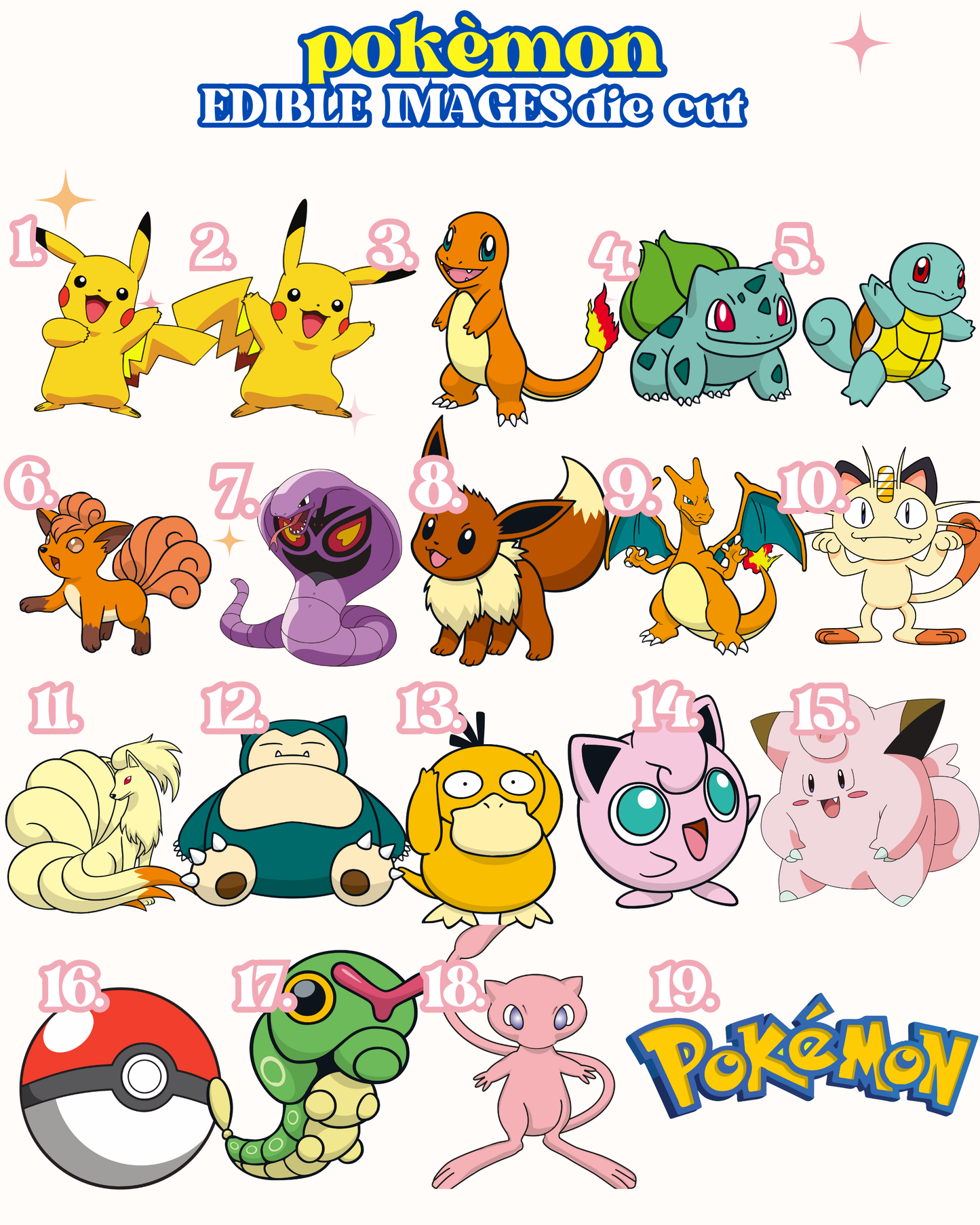pokemon Edible Images