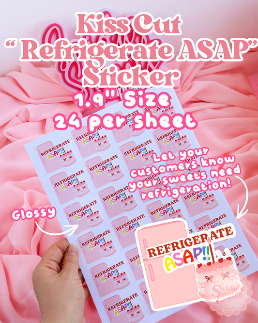 Kiss-Cut "Refrigerate ASAP" Stickers