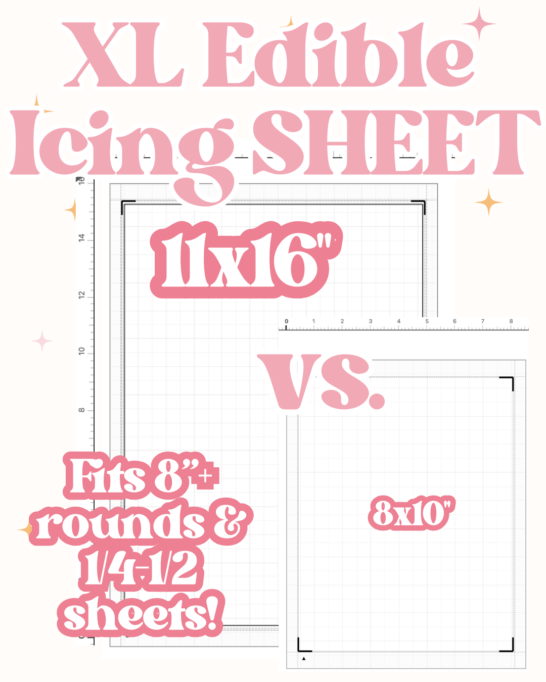 (NO LONGER AVAILABLE) Custom XL SHEET Edible Images